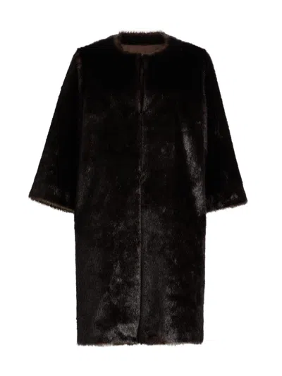 Loulou De Saison Women's Moore Faux Fur Coat In Brown