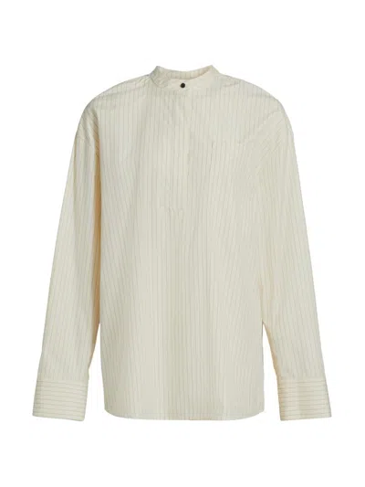 Loulou De Saison Women's Pavi Stripes Blouse In White