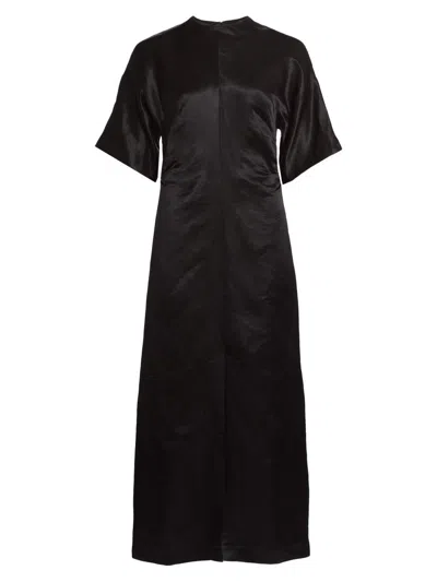 Loulou De Saison Women's Ruby Fitted Short-sleeve Dress In Black