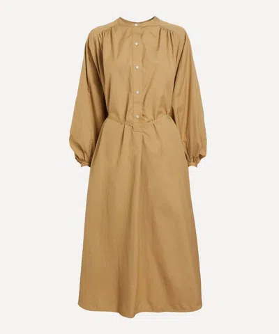 Loulou De Saison Women's Vitti Cotton Poplin Dress In Brown