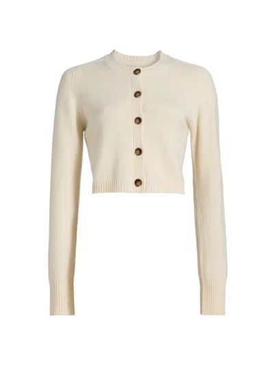 Loulou De Saison Women's Zephir Cropped Cardigan In Neutral