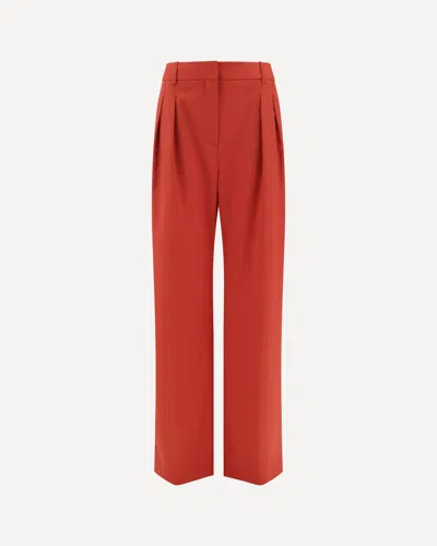 Loulou De Saison Wool Flared Pants In Red