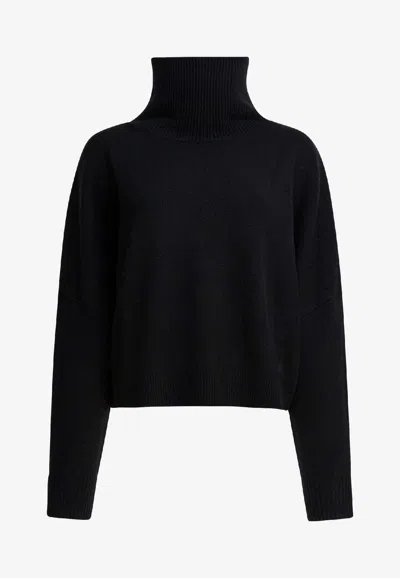 Loulou De Saison Wool High-neck Sweater In Black
