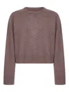 Loulou De Saison Bruzzi Lds Taupe Melange Sweater In Brown