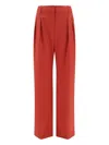 Loulou De Saison Wool Flared Pants In Red