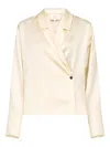Loulou De Saison Wrap Blouse In Neutral