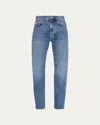 Loulou De Saison Wular Straight-leg Ankle Denim Pants In Blue
