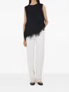 Loulou De Saison Yasmin Fringed Sleeveless Vest In Black