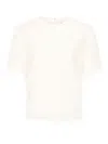 Loulou De Saison Zaro Fringed Short-sleeve T-shirt In White