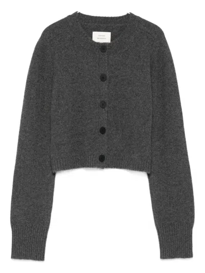 Loulou De Saison Zephir Button-front Cashmere Cardigan In Gray