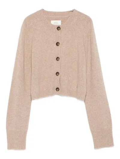 Loulou De Saison Zephir Lds Cashmere Cardigan In Neutral