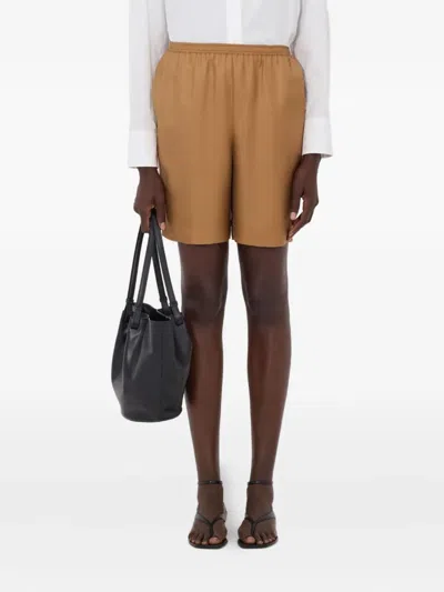 Loulou De Saison Zinia Elasticated-waist Shorts In Brown