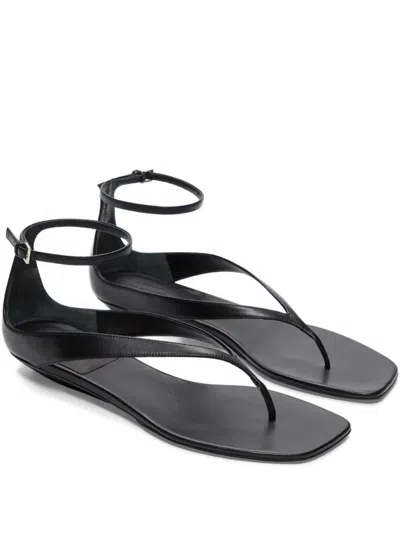 Loulou De Saison Zio Ankle-strap Sandals In Black