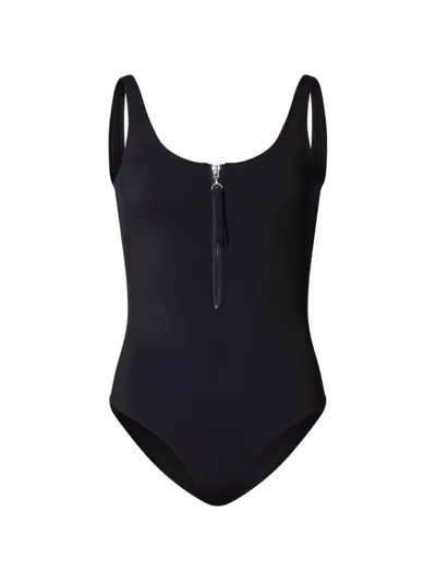 Loulou De Saison Zip-fastening Swimsuit In Black