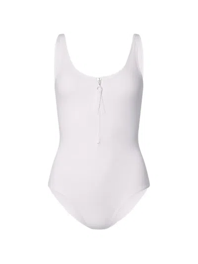 Loulou De Saison Zip-fastening Swimsuit In White