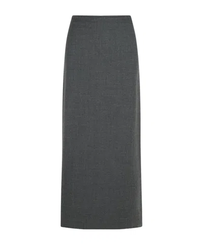 Loulou De Saison Zipper Skirt In Gray