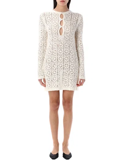 LOULOU STUDIO LOULOU EVAN CROCHET MINI DRESS