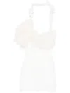 Loulou Studio Faux-fur Detailed Mini Dress In White