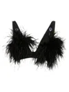 LOULOU FEATHER-EMBELLISHED TRIM