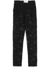 Loulou Studio Floral-lace Tapered Trousers In Black