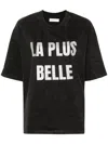 Loulou Studio Glitter-print Washed T-shirt In Black