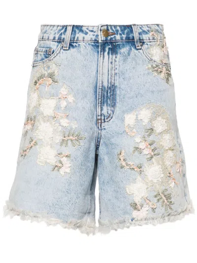 Loulou Studio High-rise Denim Shorts In Blue