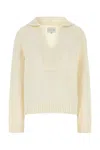 Loulou Studio Loulou Ivory Cotton Blend Bahia Sweater