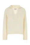 Loulou Studio Loulou Ivory Cotton Blend Bahia Sweater In White