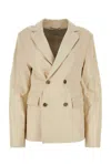 Loulou Studio Loulou Ivory Leather Davao Blazer In Off White