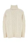 Loulou Studio Loulou Ivory Wool Blend Anar Oversize Sweater In White