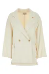 Loulou Studio Loulou Ivory Wool Blend Gary Coat