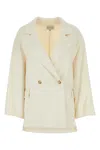 Loulou Studio Loulou Ivory Wool Blend Gary Coat In White