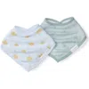 Loulou Lollipop Assorted 2-pack Muslin Bandana Bibs