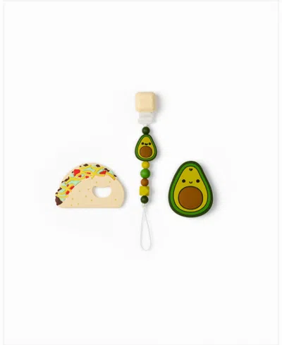Loulou Lollipop Baby Avocado And Taco Design Soothing Bundle In Green