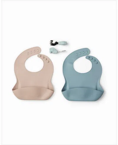 Loulou Lollipop Baby Elephant Design Learning Feeding Set In Brown