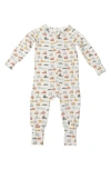 LOULOU LOLLIPOP CAMPERS PRINT FITTED ONE-PIECE PAJAMAS