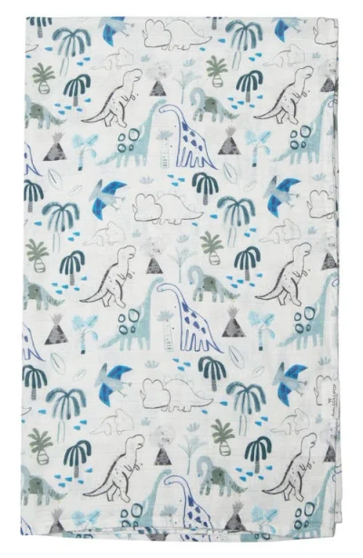 Loulou Lollipop Muslin Swaddle Blanket In Dinosaurs