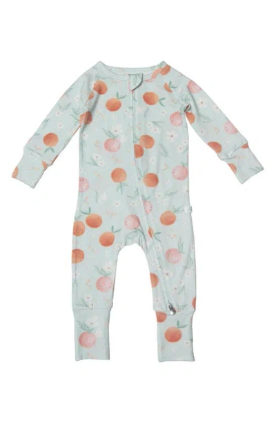 Loulou Lollipop Babies' Peaches Print Fitted One-piece Pyjamas