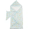 Loulou Lollipop Kids'  Print Muslin Hooded Towel & Washcloth Set