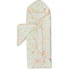 Loulou Lollipop Kids'  Print Muslin Hooded Towel & Washcloth Set In Bunny Meadow