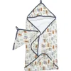 Loulou Lollipop Kids'  Print Muslin Hooded Towel & Washcloth Set In Home Sweet Home