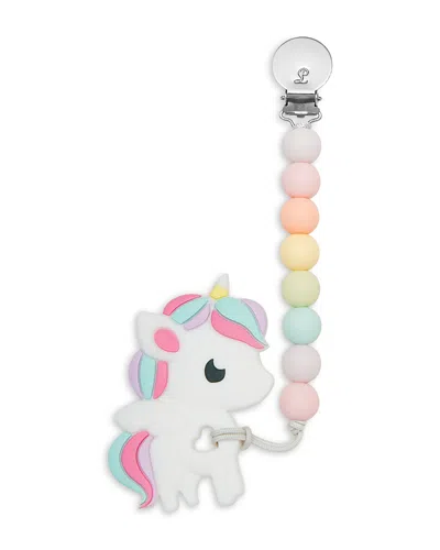 Loulou Lollipop Unisex Silicone Teether Set - Ages 6m+ In White