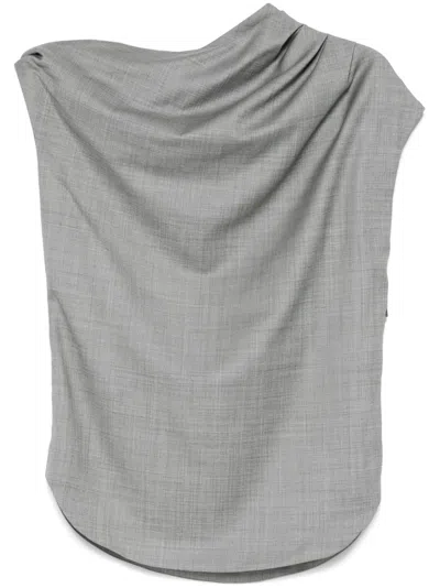 Loulou Studio Lyra Top In Grey