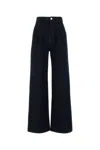 Loulou Studio Loulou Midnight Blue Denim Attu Wide-leg Jeans
