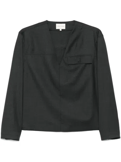Loulou Studio Oreca Blouse In Grey