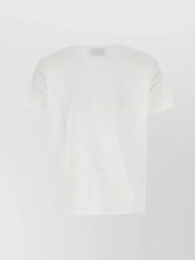 Loulou Oversize Pima Cotton Crew-neck T-shirt In White