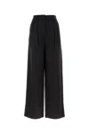Loulou Studio Loulou Black Satin Vione Wide-leg Pant In Black