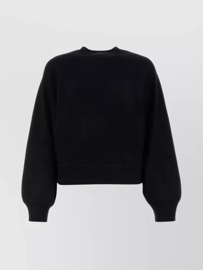 Loulou Pemba Cashmere Sweater Puff Sleeves In Black