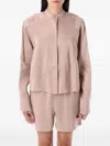 Loulou Studio Siara Shirt With Buttoned Cuffs And Pleated Back In Pink