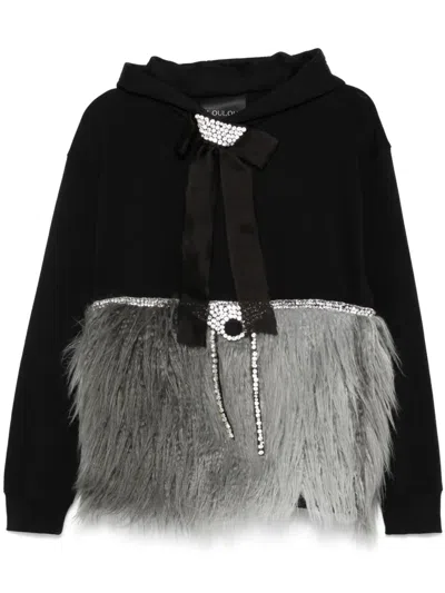 Loulou Studio Rhinestone-embellished Hoodie In Black